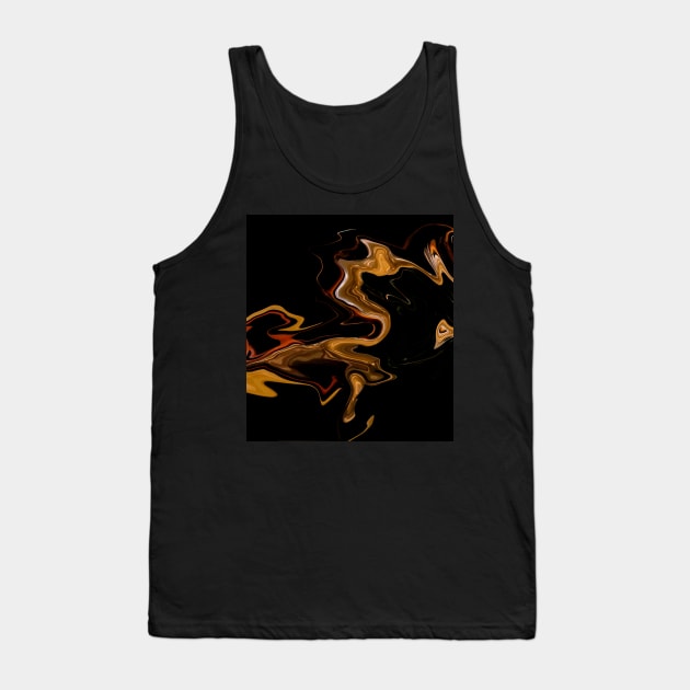 Ancient Treasure - Digital Liquid Paint Swirls Tank Top by GenAumonier